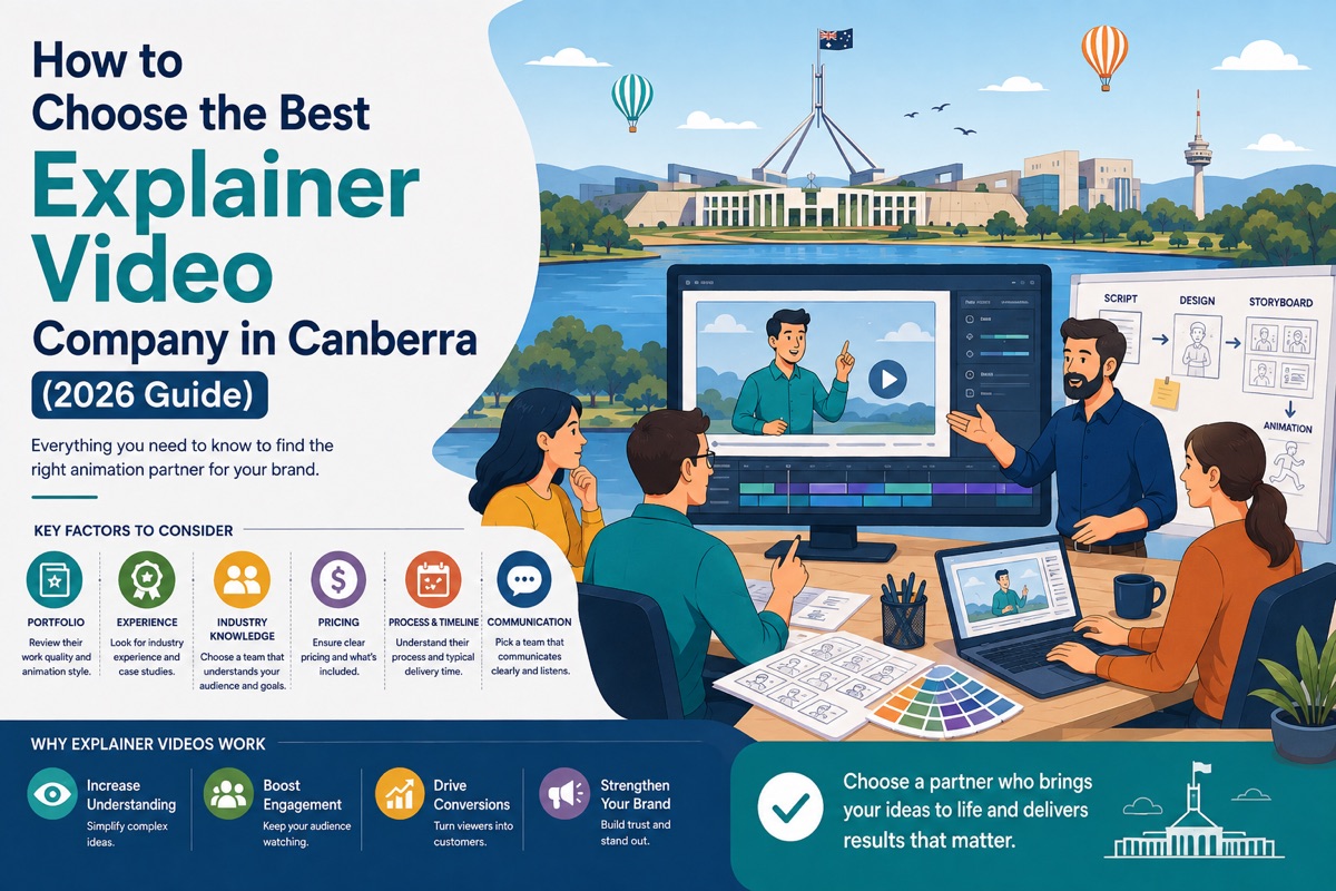 Explainer video company in Canberra 2 Explainer video company in Canberra producing 2D animated videos for federal government, AUKUS defence, cyber security, health, and space sectors in the ACT
