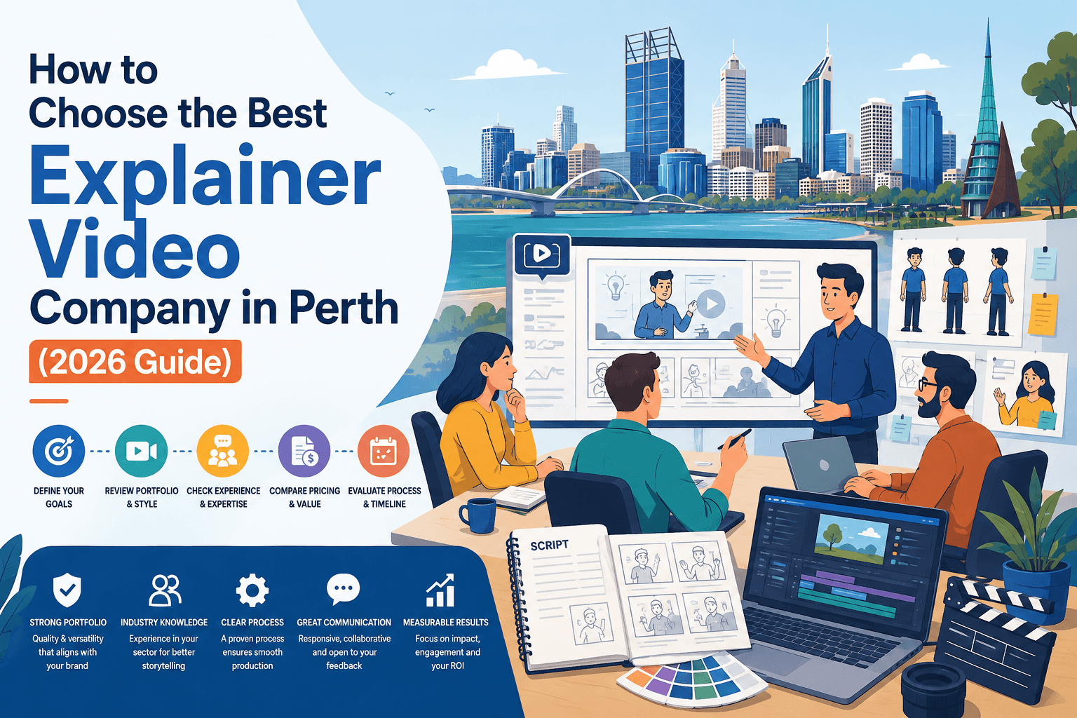Explainer video company in Perth 3 Explainer video company in Perth producing 2D animated videos for mining, AUKUS defence, clean energy, healthcare, and government sectors in Western Australia