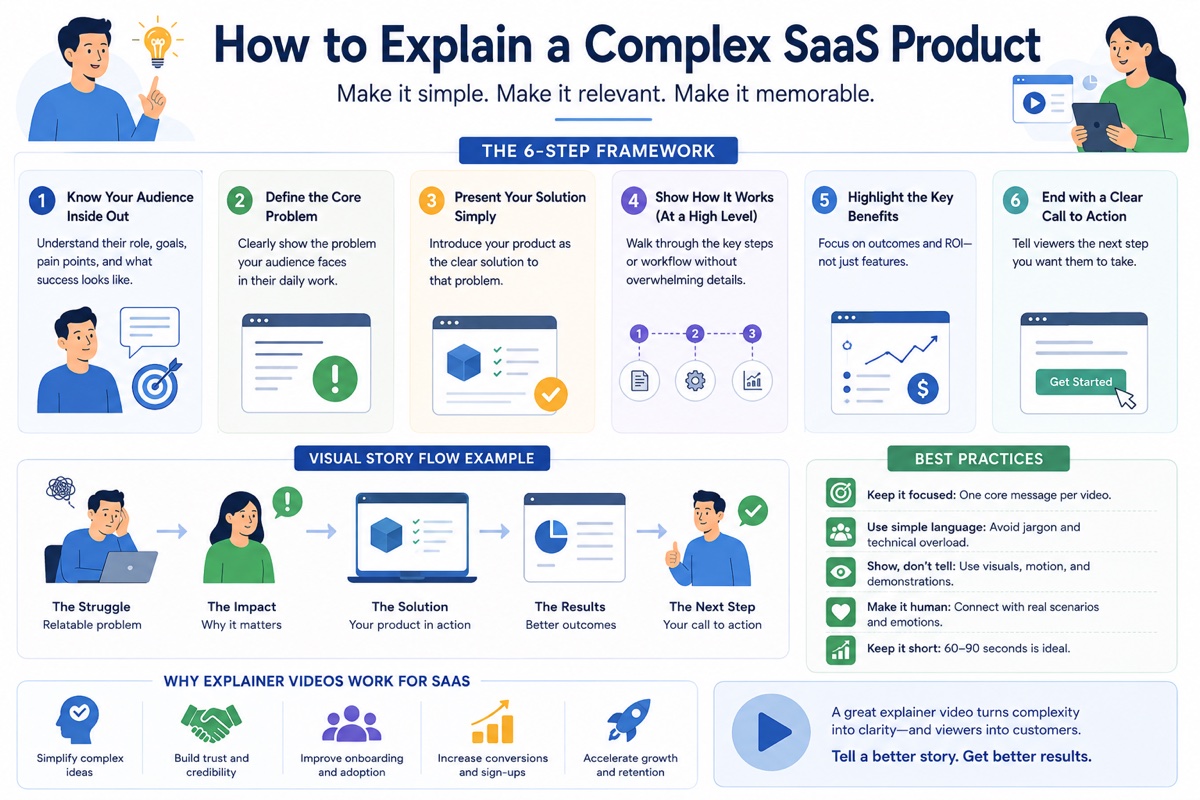 explainer videos for startups and investors shown side by side, a customer-facing product explainer and an investor-facing pitch video